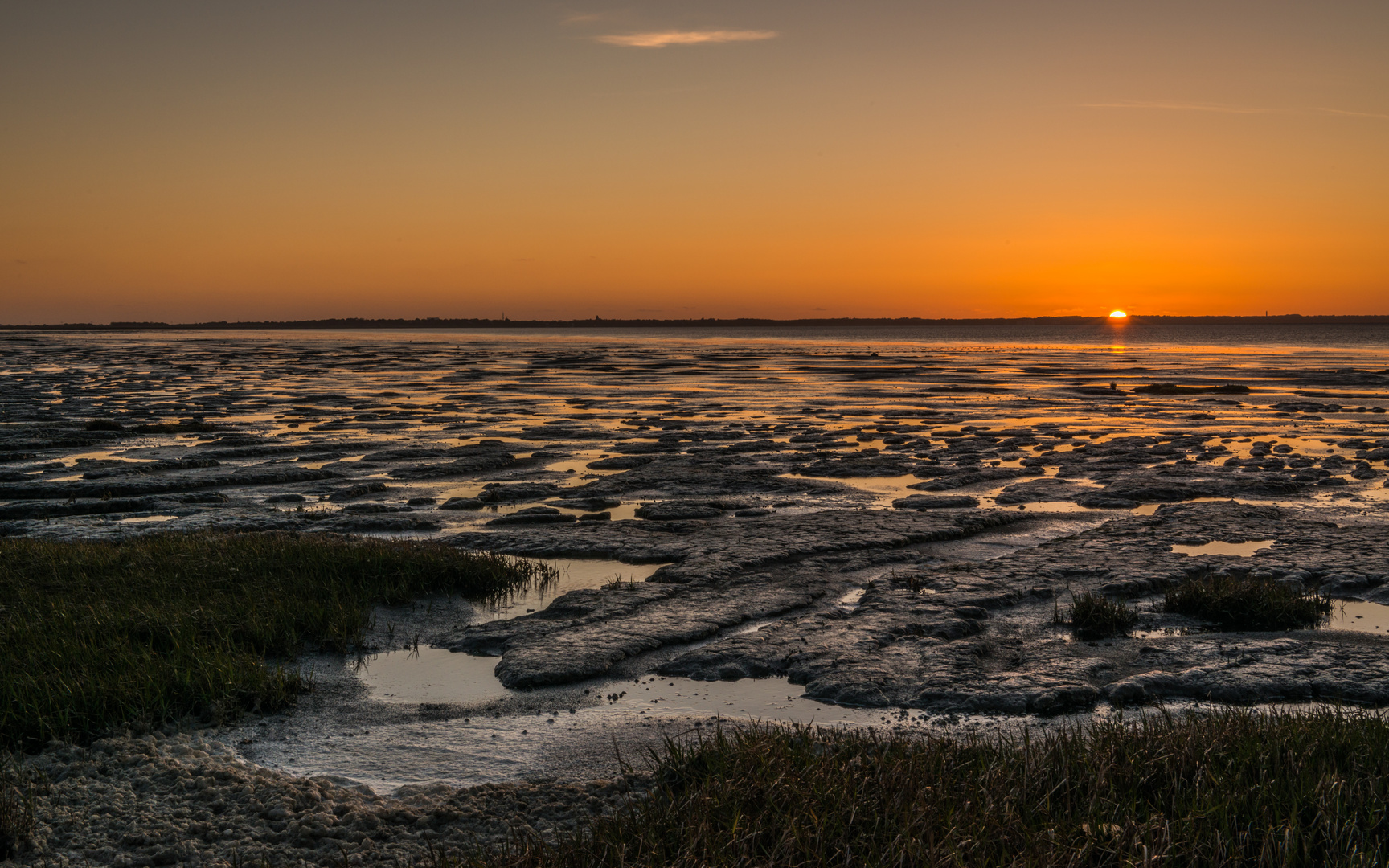 Sonnenuntergang im Watt