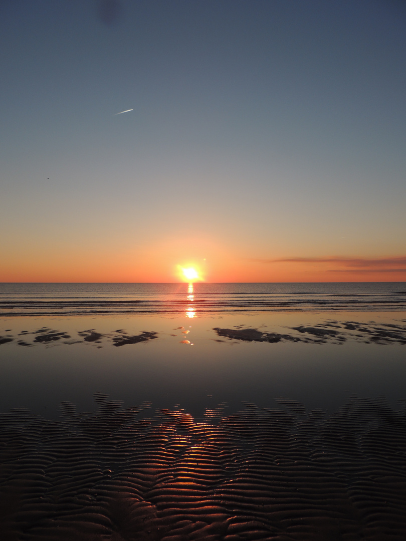 Sonnenuntergang im Wattenmeer