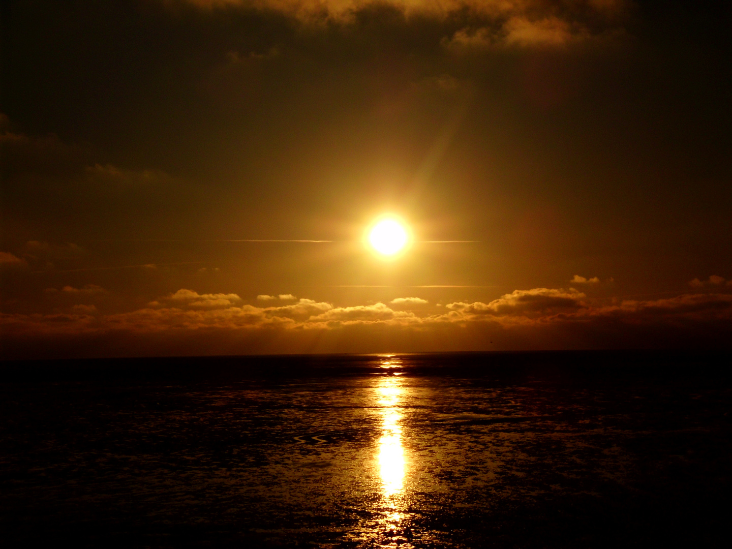 Sonnenuntergang im Wattenmeer 2