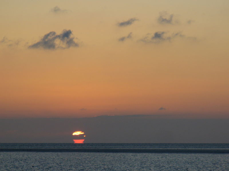 Sonnenuntergang im Wattenmeer