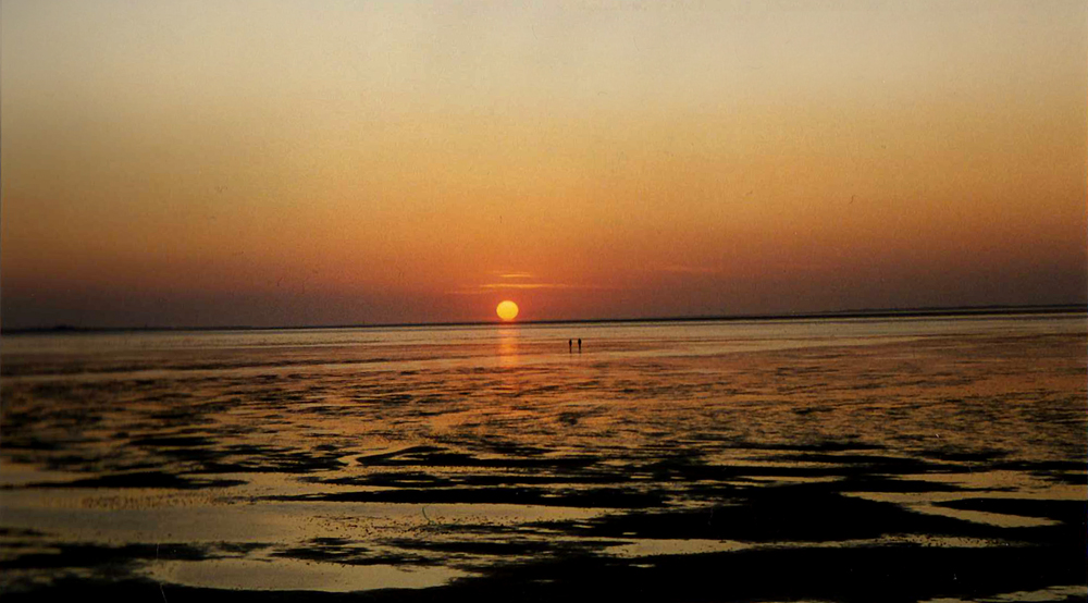 Sonnenuntergang im Wattenmeer