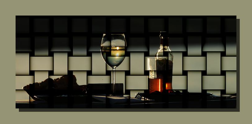 Sonnenuntergang im Weinglas