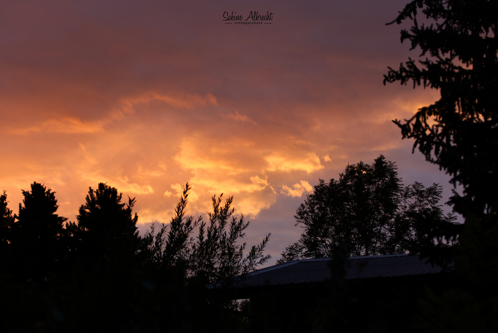 Sonnenuntergang im Weinhof in Weißensee 