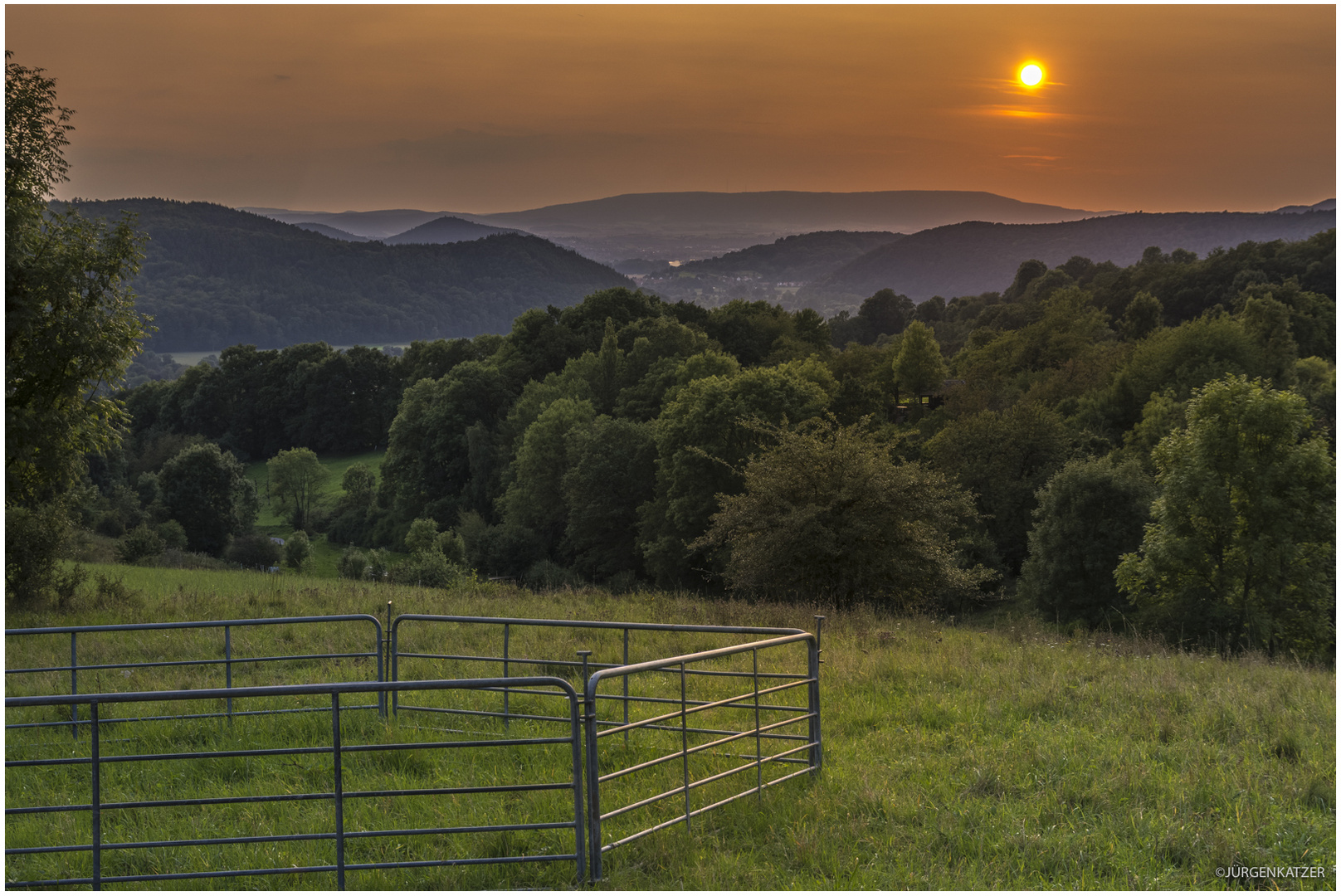 Sonnenuntergang im Werratal