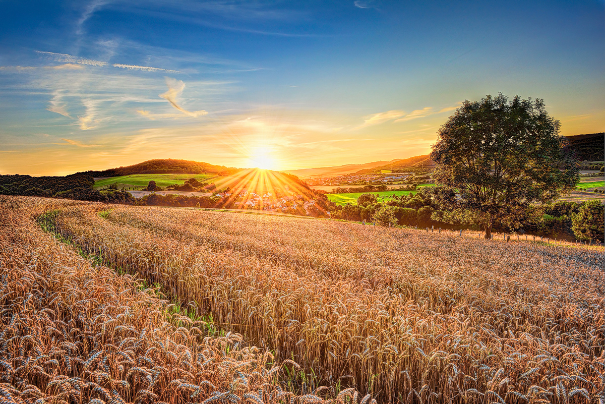 Sonnenuntergang im Werratal