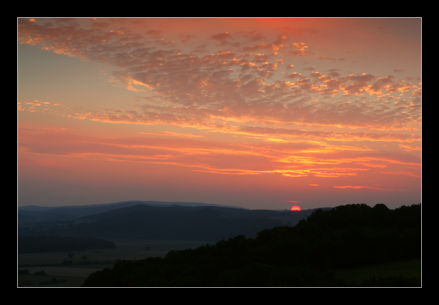 Sonnenuntergang im Weserbergland