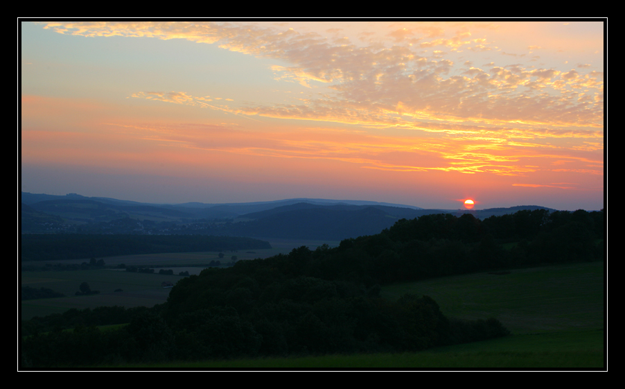 Sonnenuntergang im Weserbergland