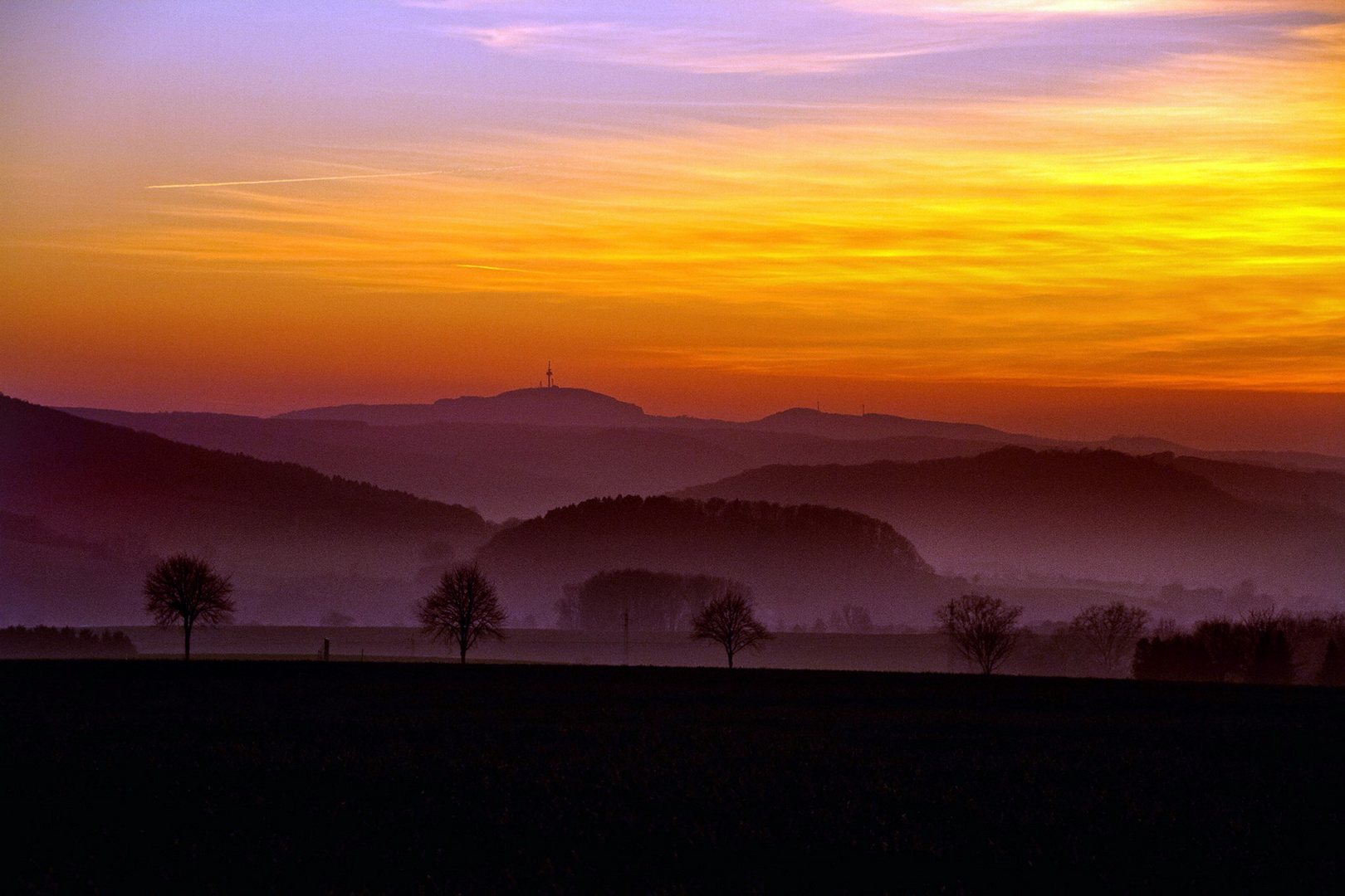 Sonnenuntergang im Weserbergland 