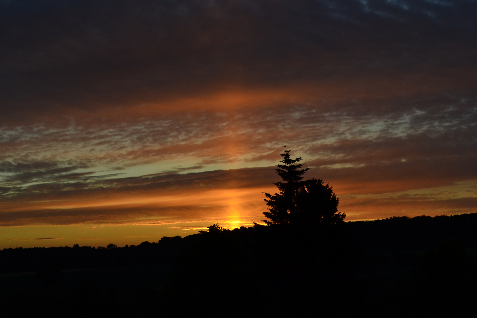 Sonnenuntergang im Westerwald