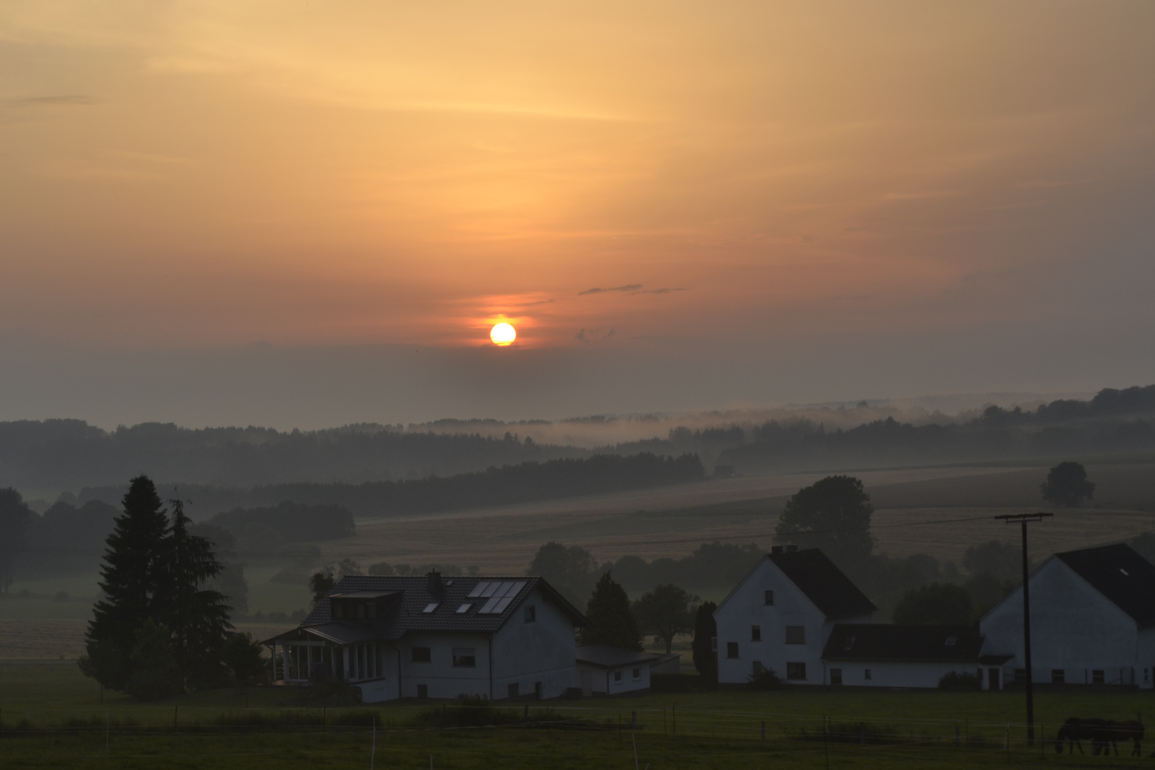 Sonnenuntergang im Westerwald