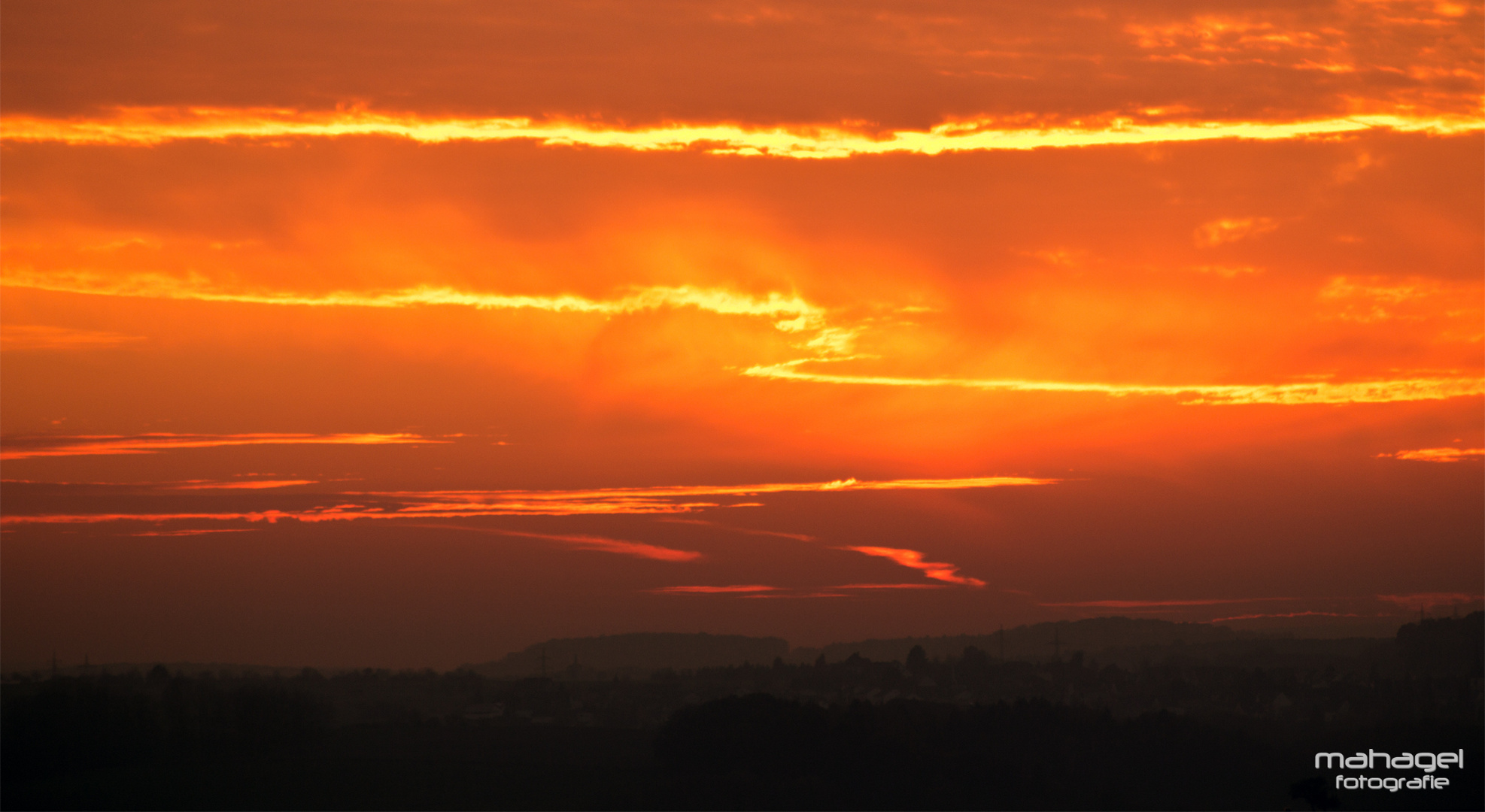 Sonnenuntergang im Westerwald