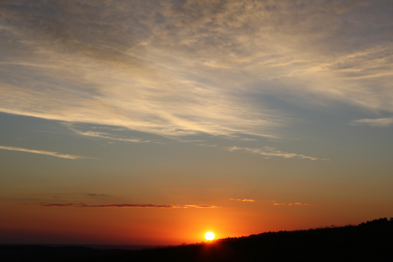 Sonnenuntergang im Westerzgebirge