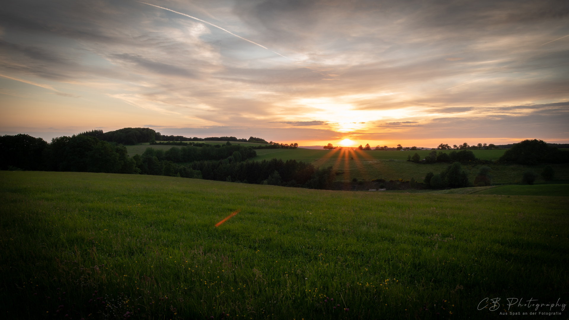 Sonnenuntergang im Windecker Ländchen