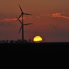 Sonnenuntergang im Windpark I