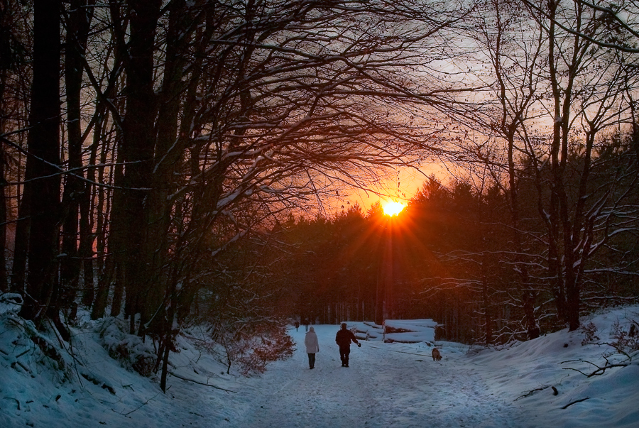 Sonnenuntergang im Winter