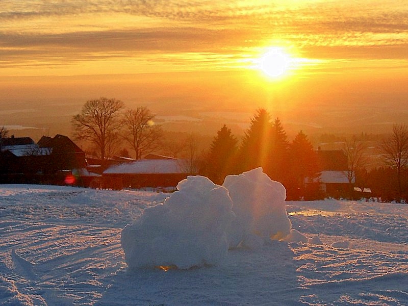 Sonnenuntergang im Winter 1