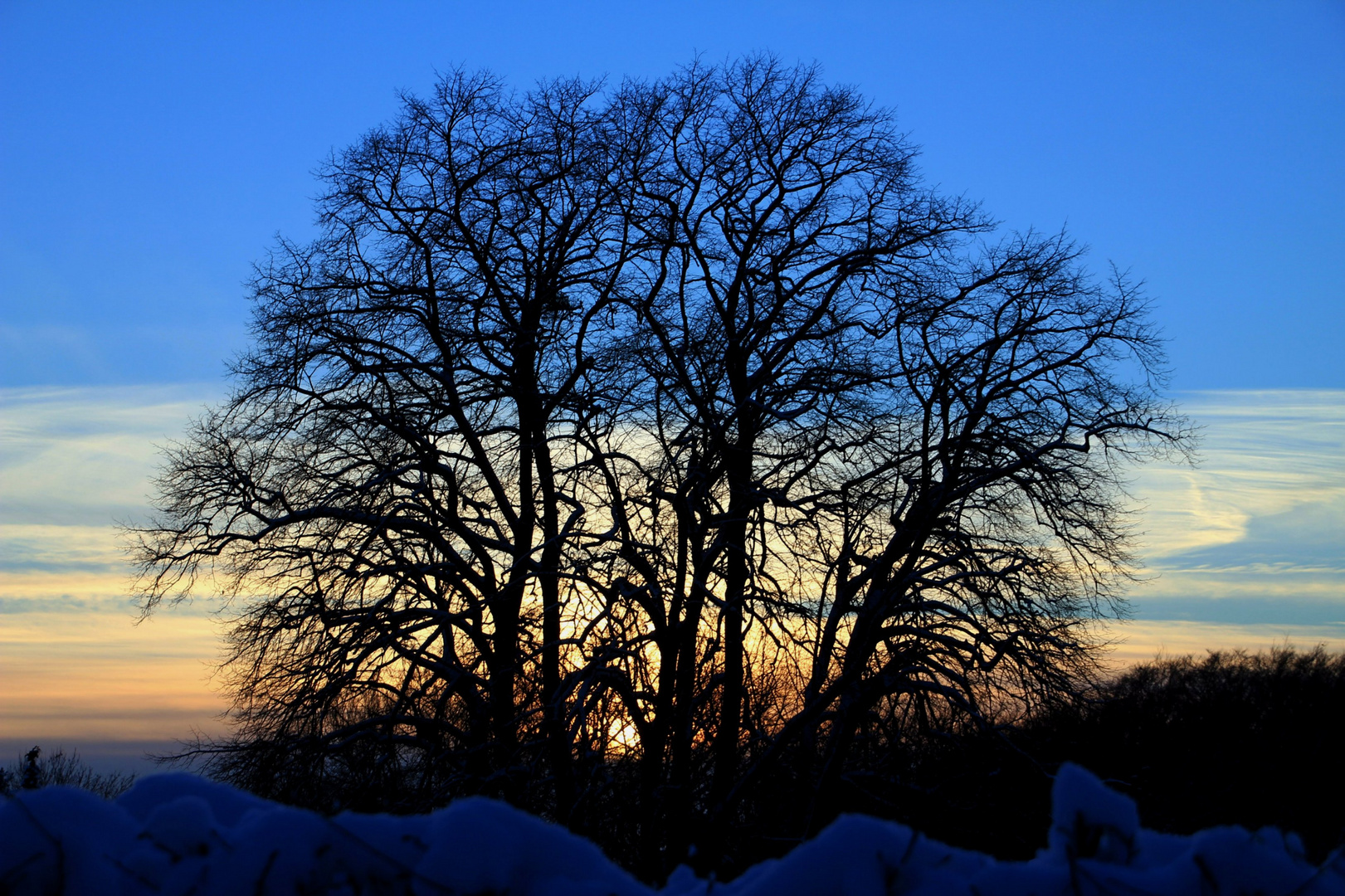 Sonnenuntergang im Winter