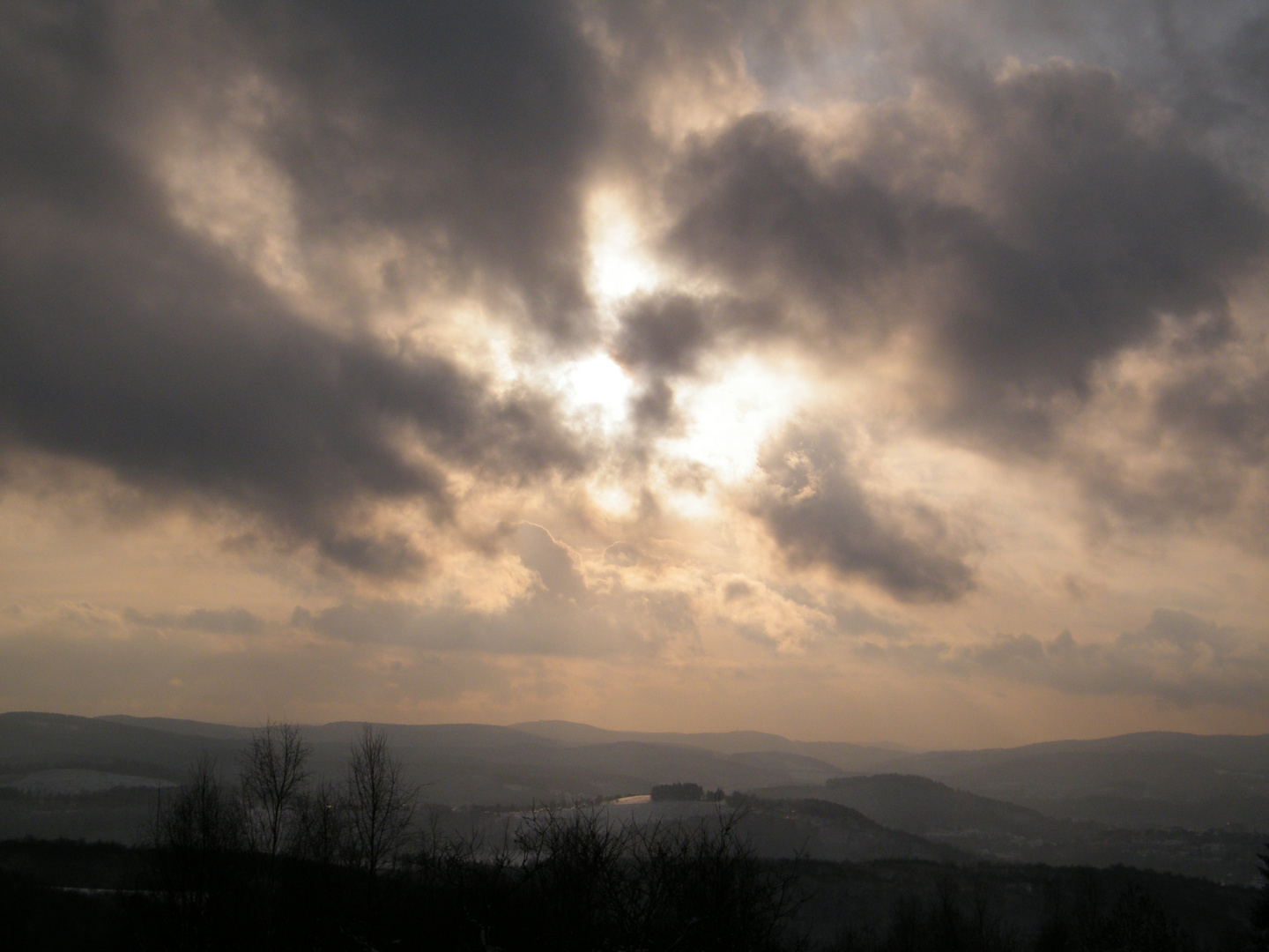 Sonnenuntergang im Winter 2010