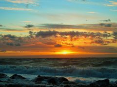 Sonnenuntergang im Winter 2015 auf Fehmarn