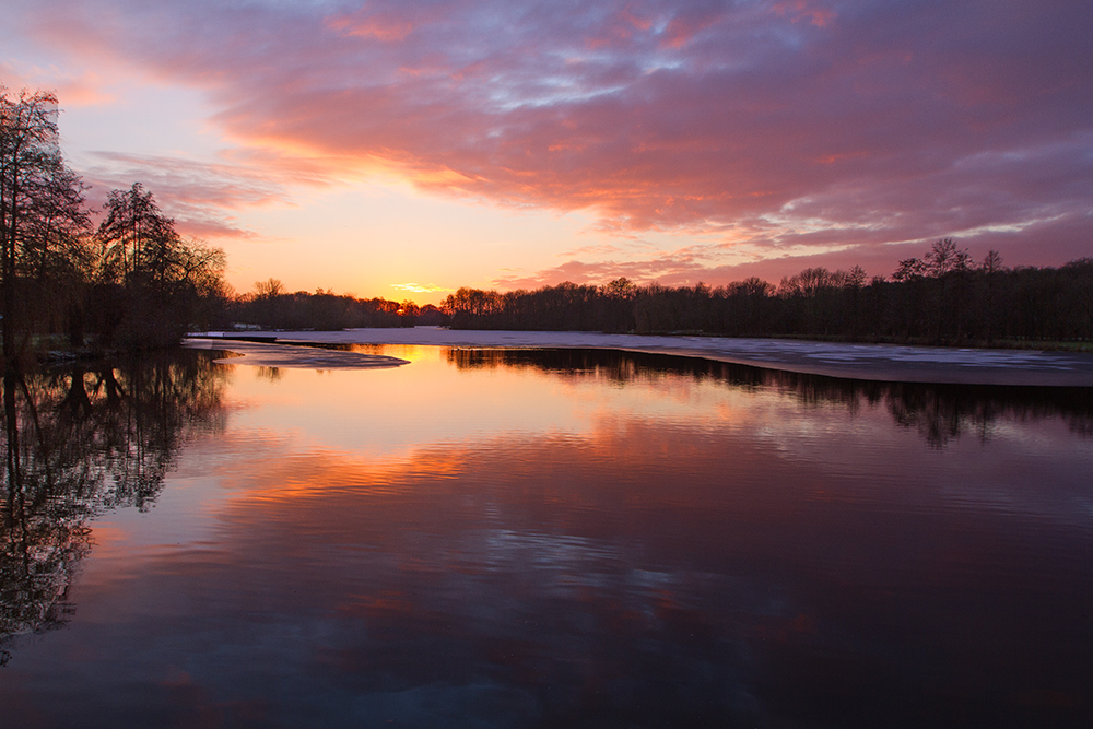 Sonnenuntergang im Winter