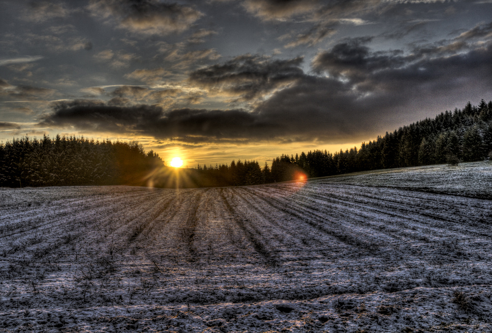 Sonnenuntergang im Winter