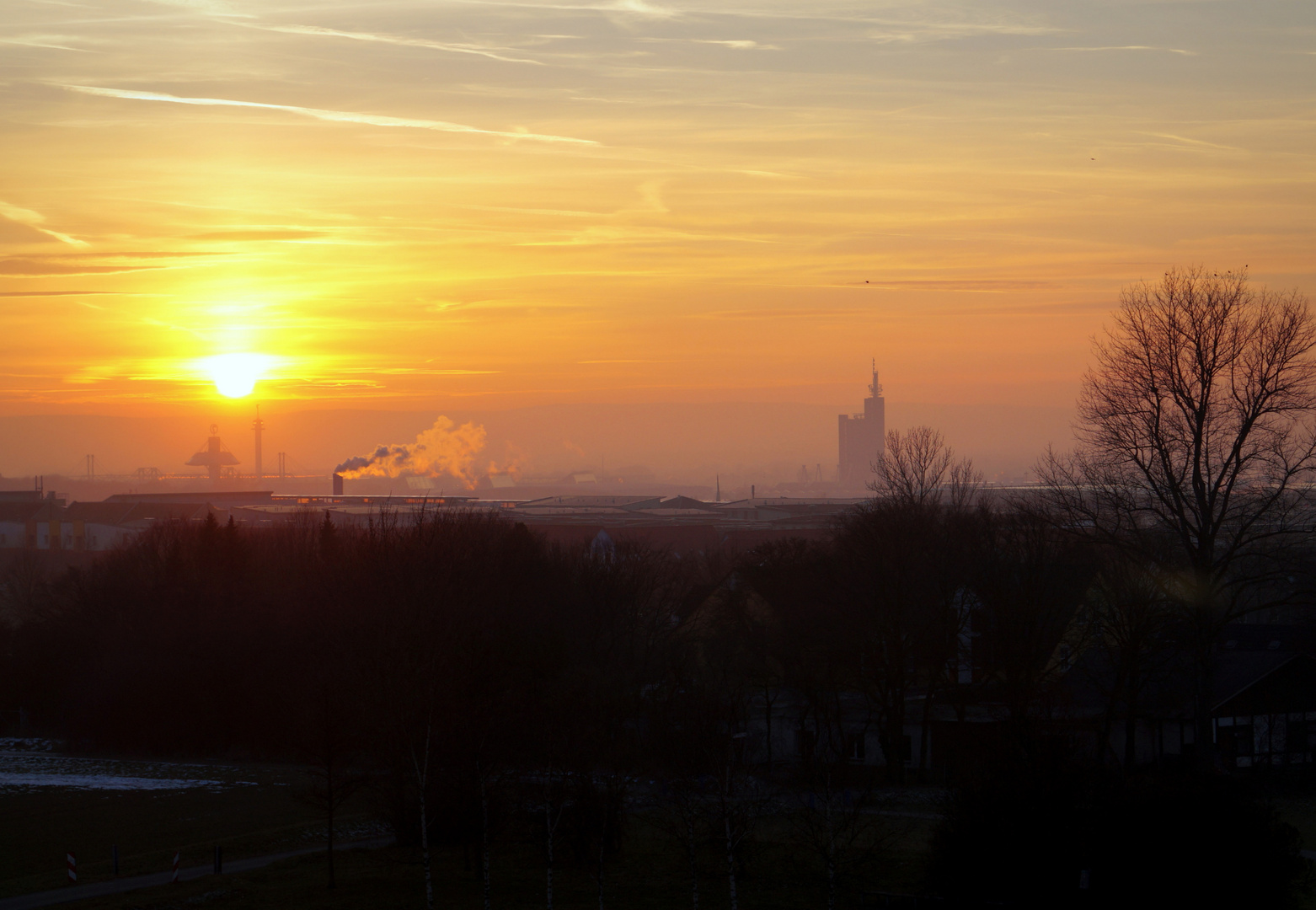 Sonnenuntergang im Winter