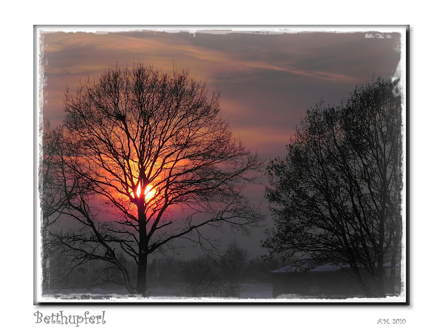 Sonnenuntergang im Winter