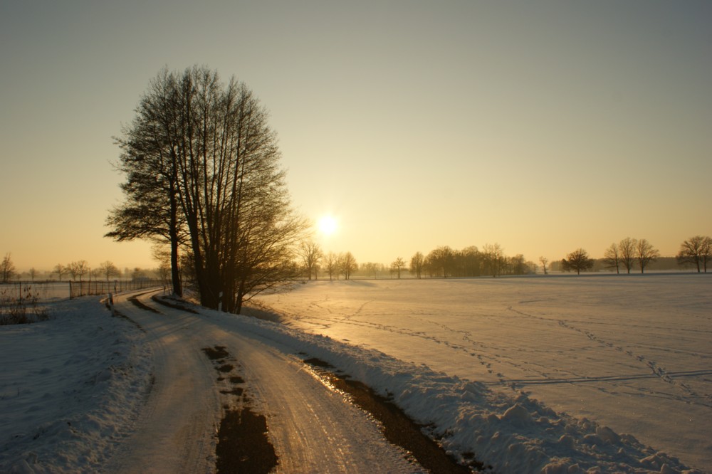 Sonnenuntergang im Winter