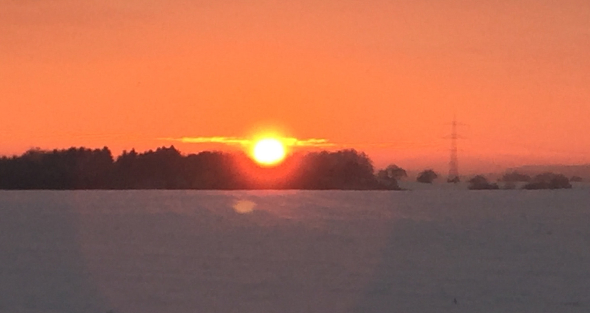 Sonnenuntergang im Winter