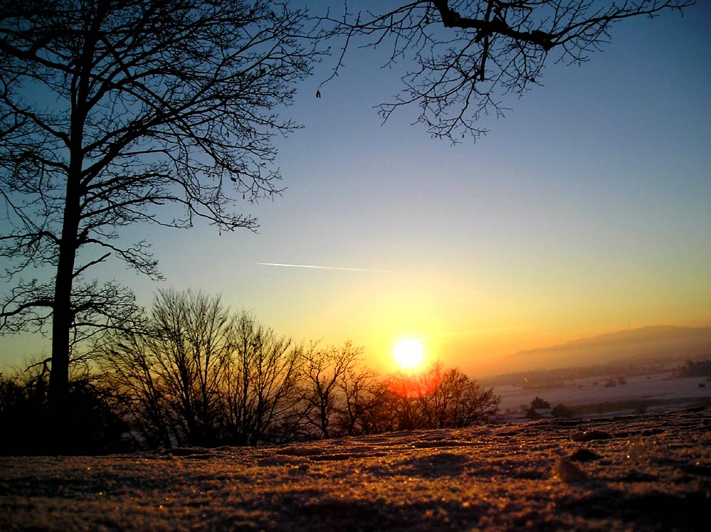 Sonnenuntergang im Winter