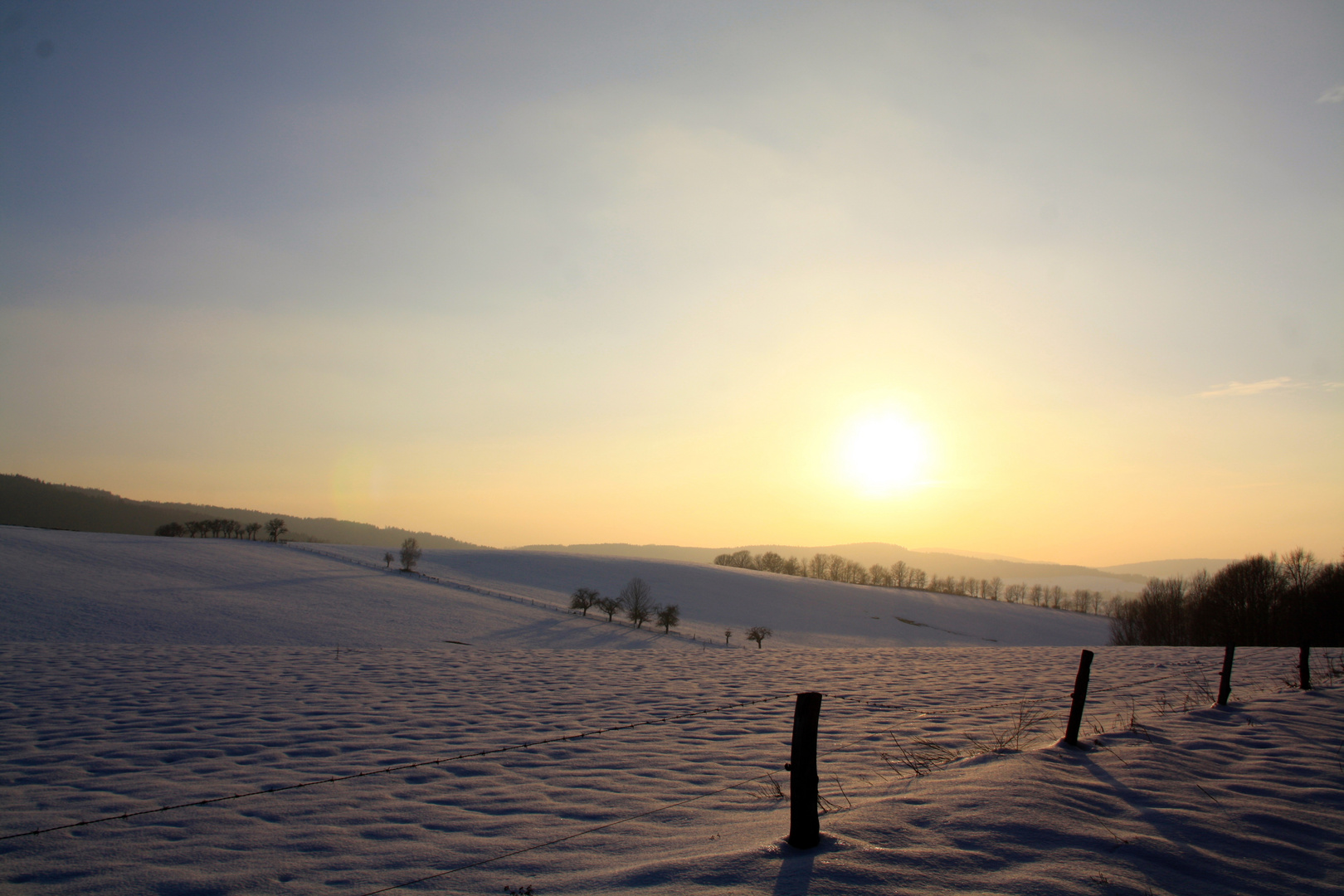 Sonnenuntergang im Winter