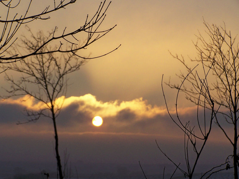 Sonnenuntergang im Winter