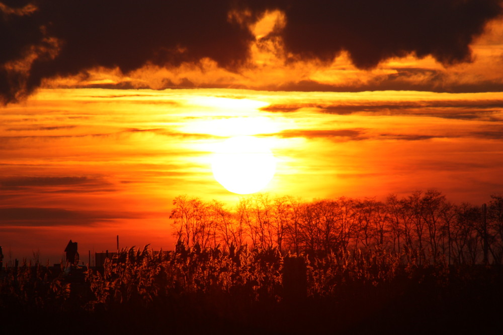 Sonnenuntergang im Winter