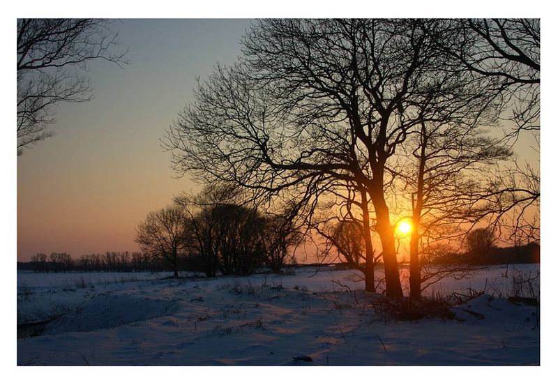 Sonnenuntergang im Winter