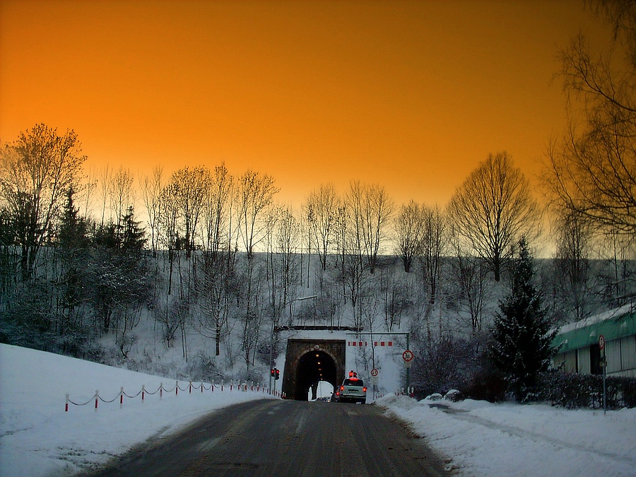 Sonnenuntergang im Winter