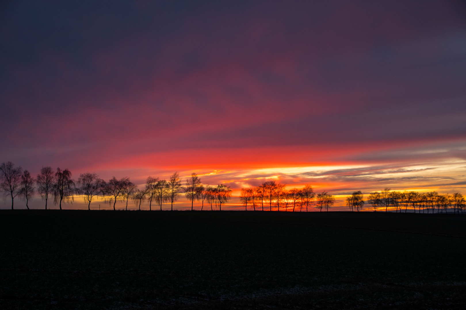 Sonnenuntergang im Winter