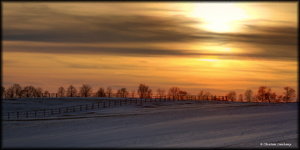 Sonnenuntergang im Winter