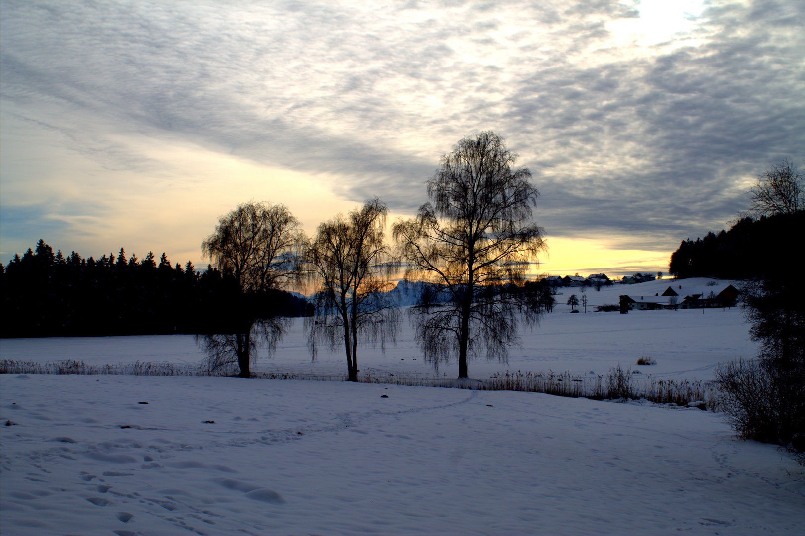 Sonnenuntergang im Winter