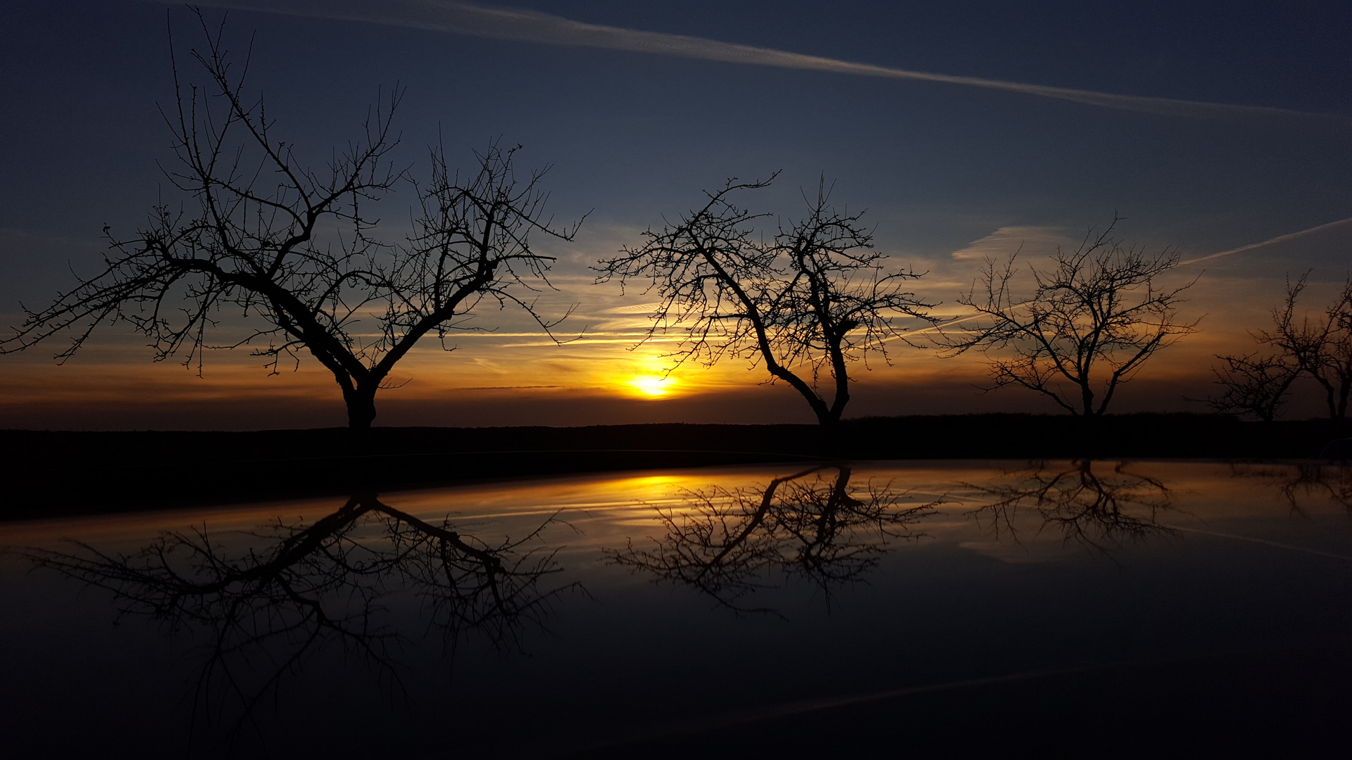 Sonnenuntergang im Winter