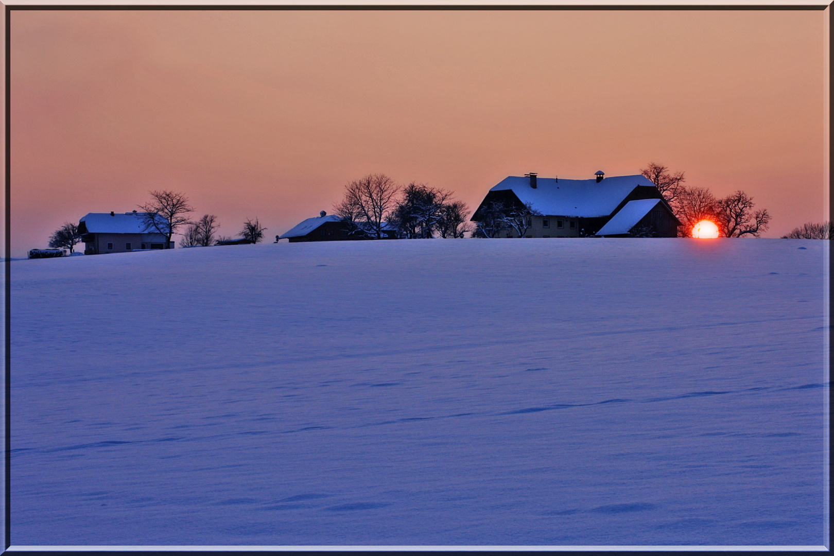 Sonnenuntergang im Winter