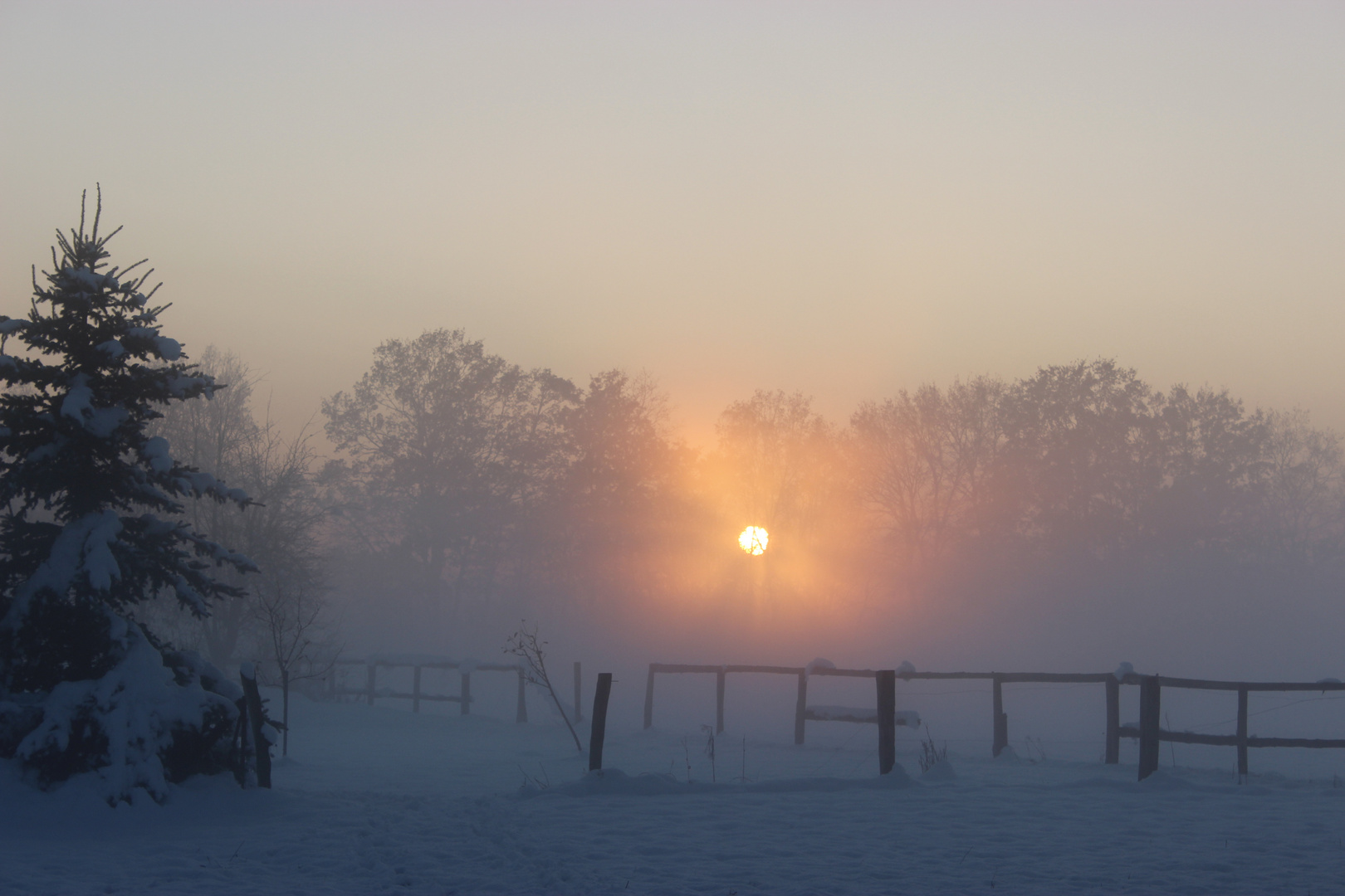 Sonnenuntergang im Winter