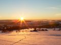 Sonnenuntergang im winterlichen Erzgebirge von ThomasWurzer 