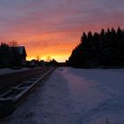 Sonnenuntergang im winterlichen Winterberg