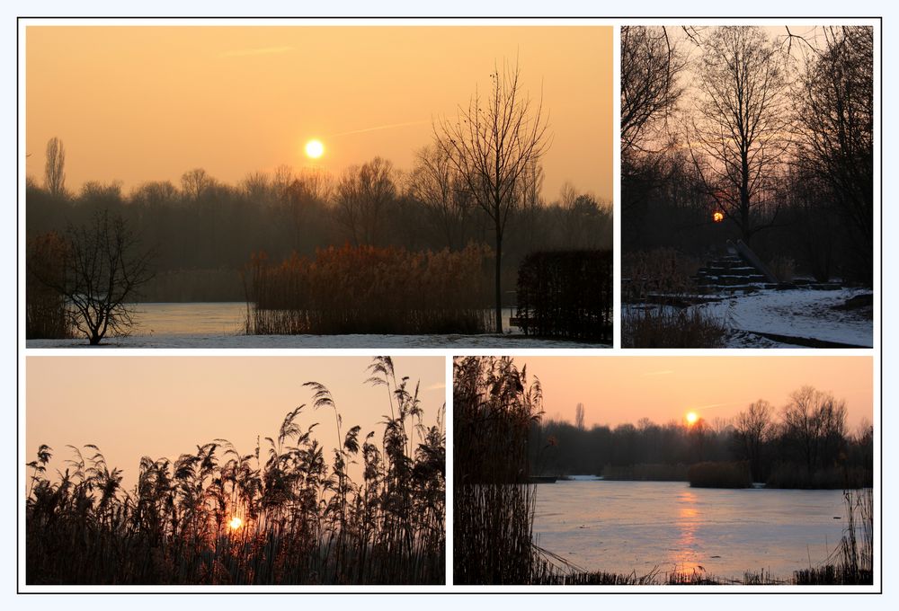 Sonnenuntergang im Ziegeleipark