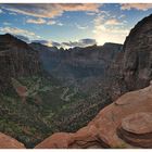 Sonnenuntergang im Zion Nationalpark - Canyon Overlook