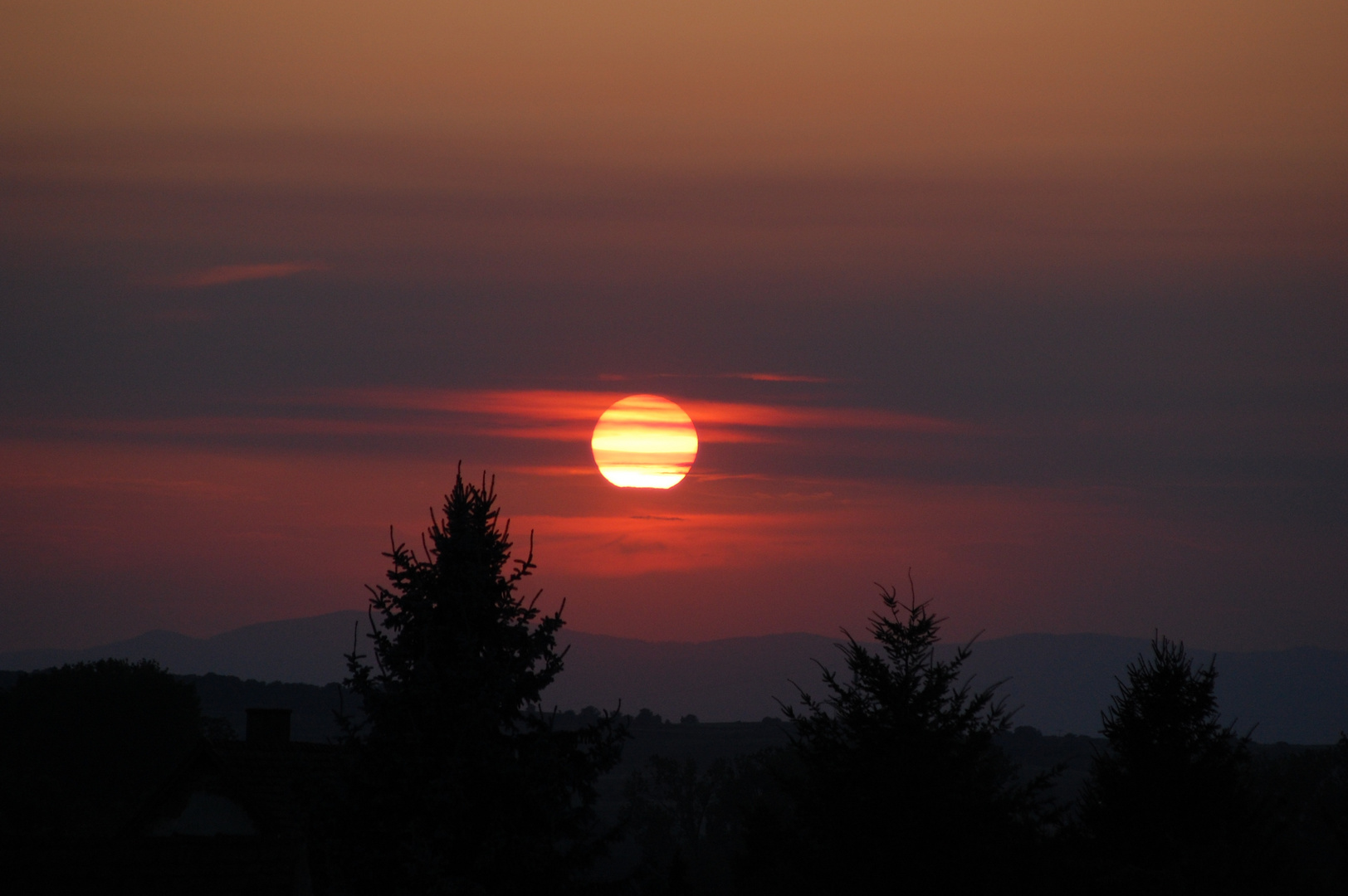 Sonnenuntergang imn Schallstadt Juli 2015