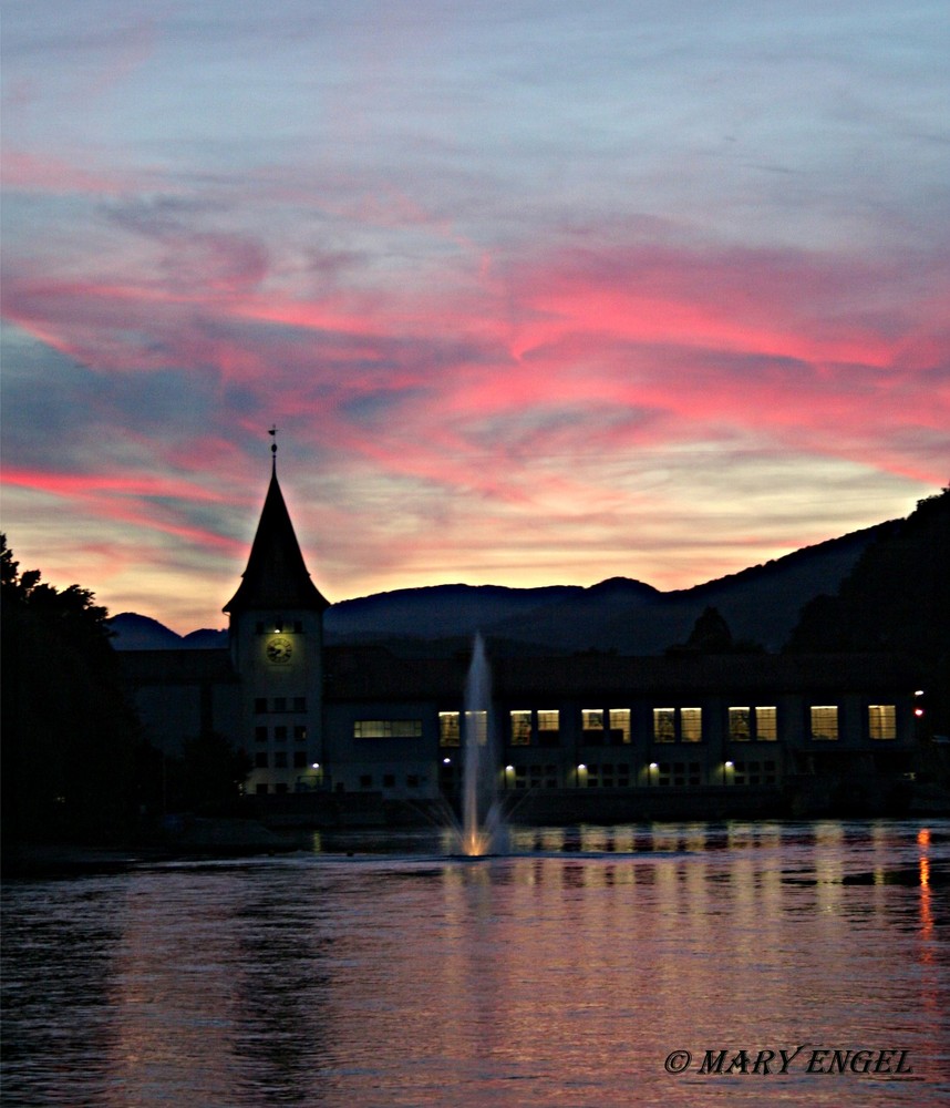 Sonnenuntergang in Aarau