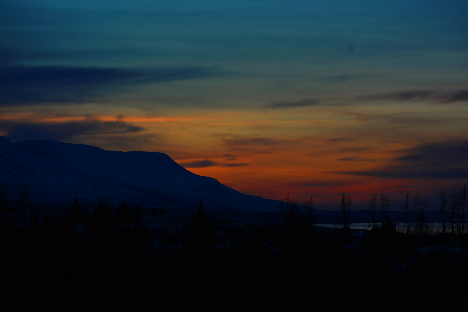 Sonnenuntergang in Akureyri