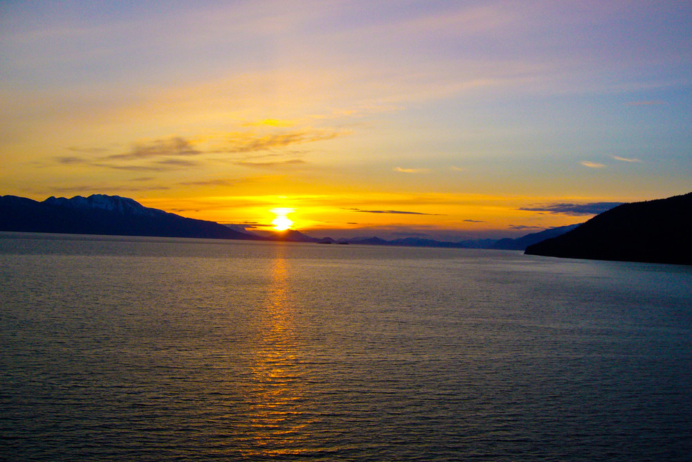 Sonnenuntergang in Alaska
