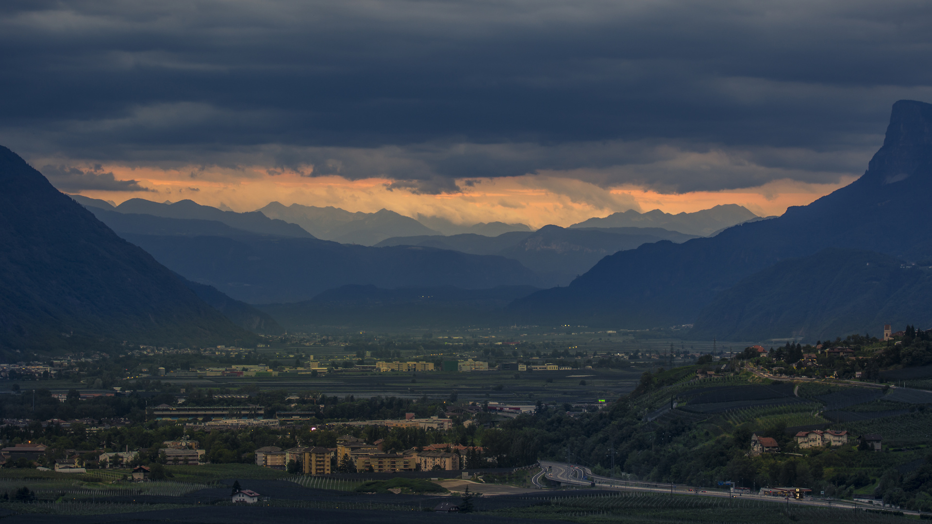 Sonnenuntergang in Algund/Südtirol_Juli 2015